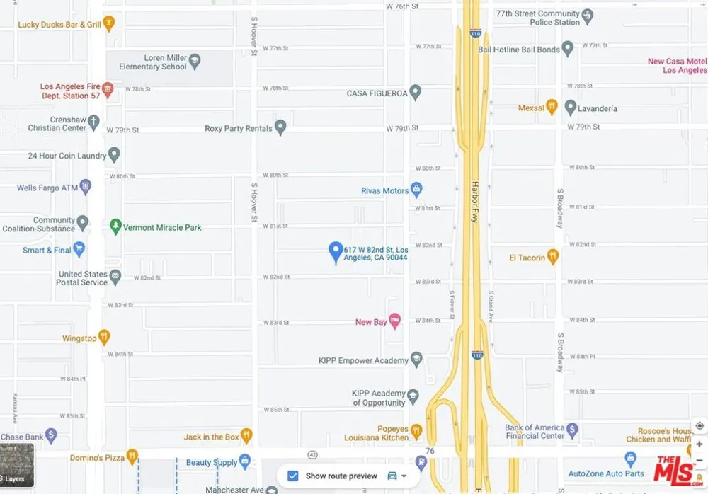 617 W 82Nd Street Los Angeles, CA 90044