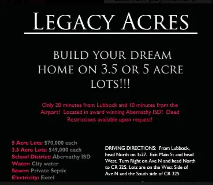 County Road 325 Abernathy, TX 79311
