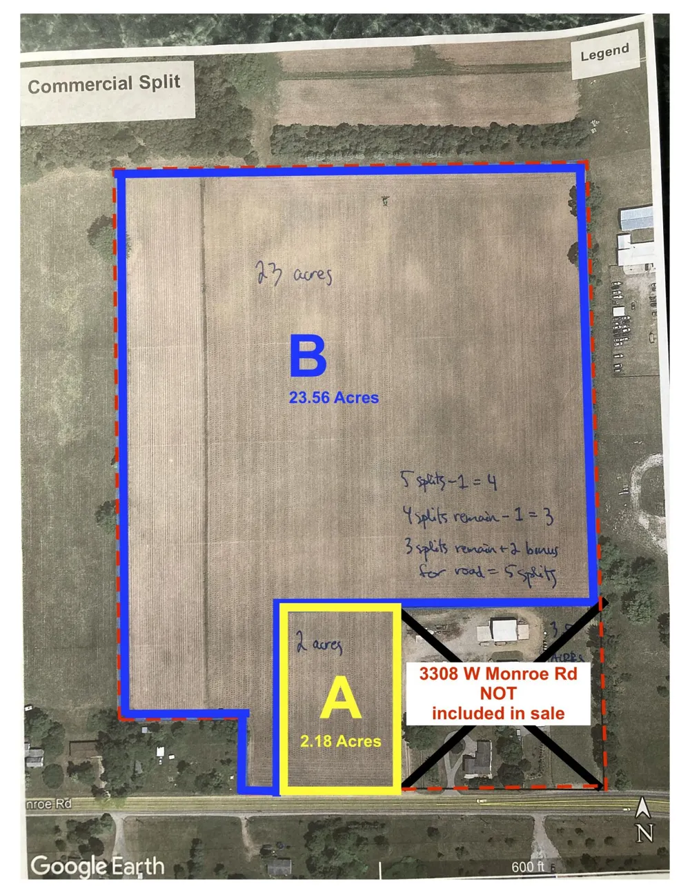 3308 W Monroe Road #Lot B - 23.56 Acres Hart, MI 49420
