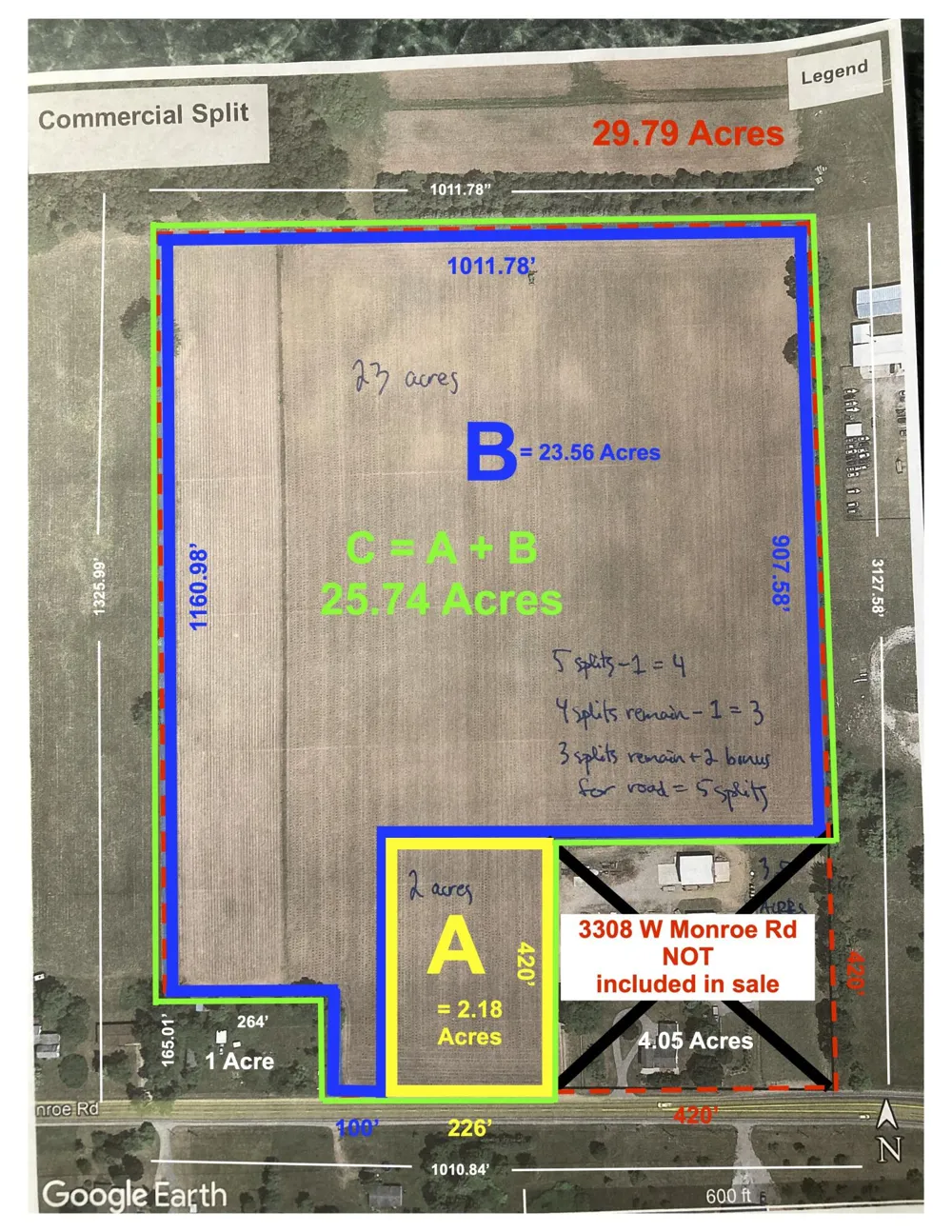 3308 W Monroe Road #Lot B - 23.56 Acres Hart, MI 49420