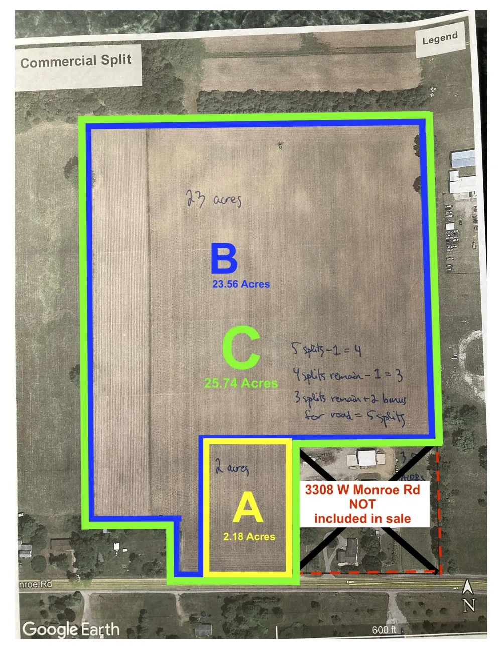 3308 W Monroe Road #Lot C - 25.74 Acres Hart, MI 49420