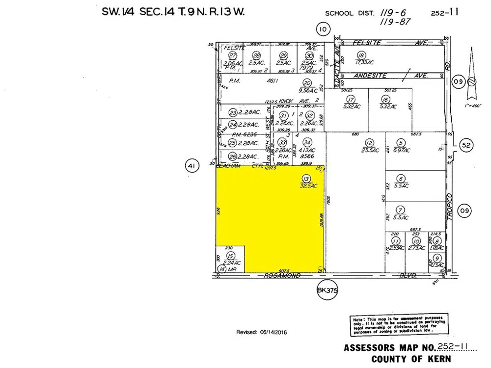 60 St. West & Rosamond Boulevard Rosamond, CA 93560