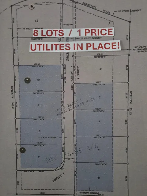 8 Lots - 1 Price Briella Avenue