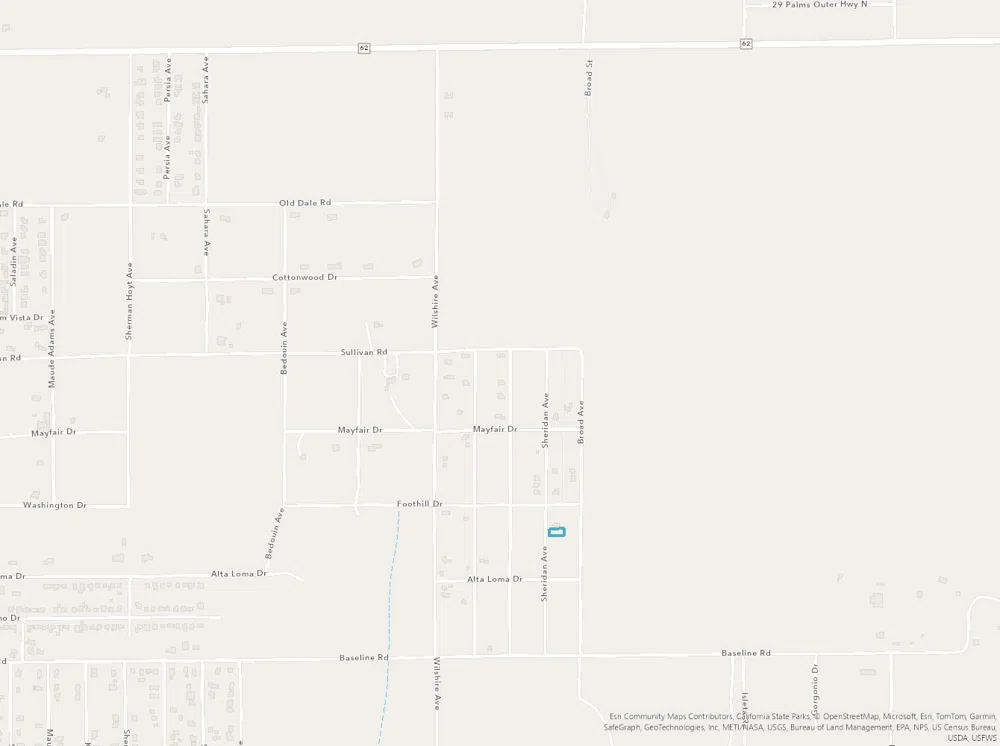 Sheridan Rd Avenue Twentynine Palms, CA 92277