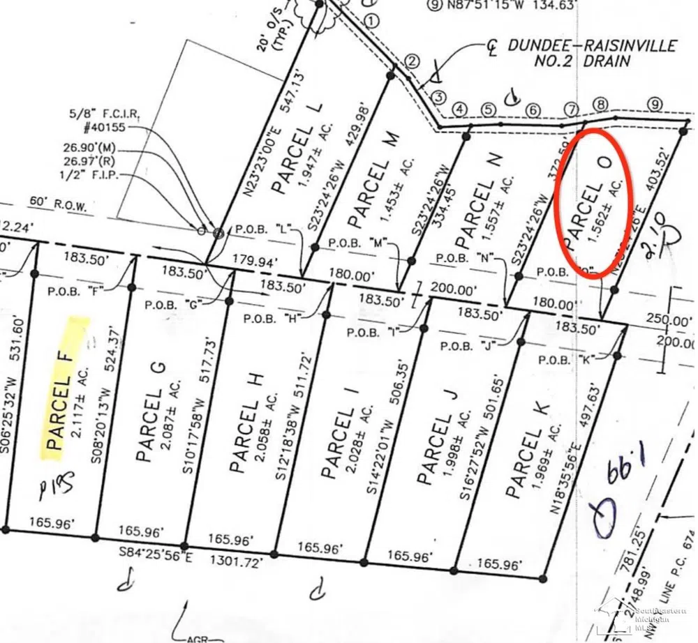 10960 S Custer (LOT O) Road Raisinville Township, MI 48161