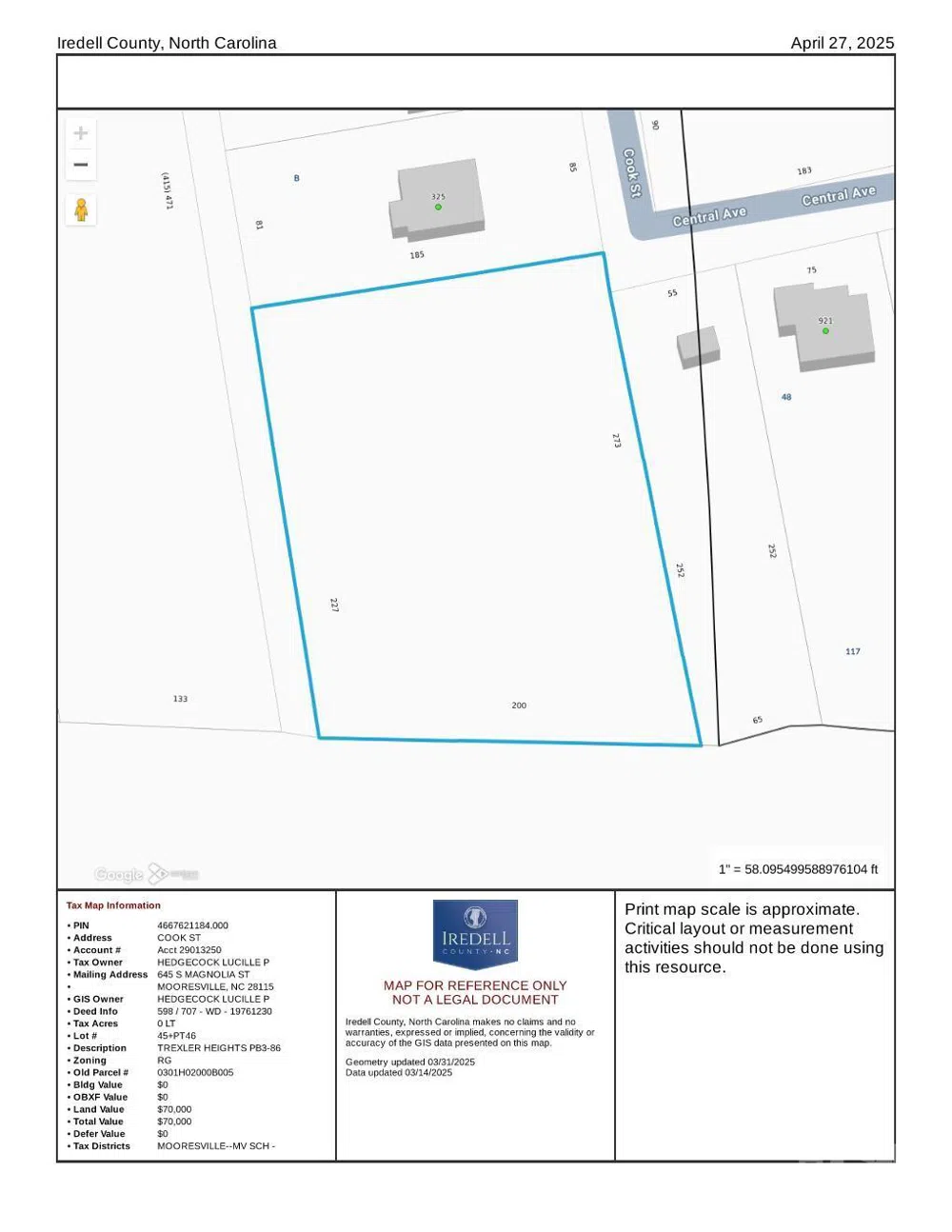 Lot 45 Cook Street #46+ PT46 Mooresville, NC 28115