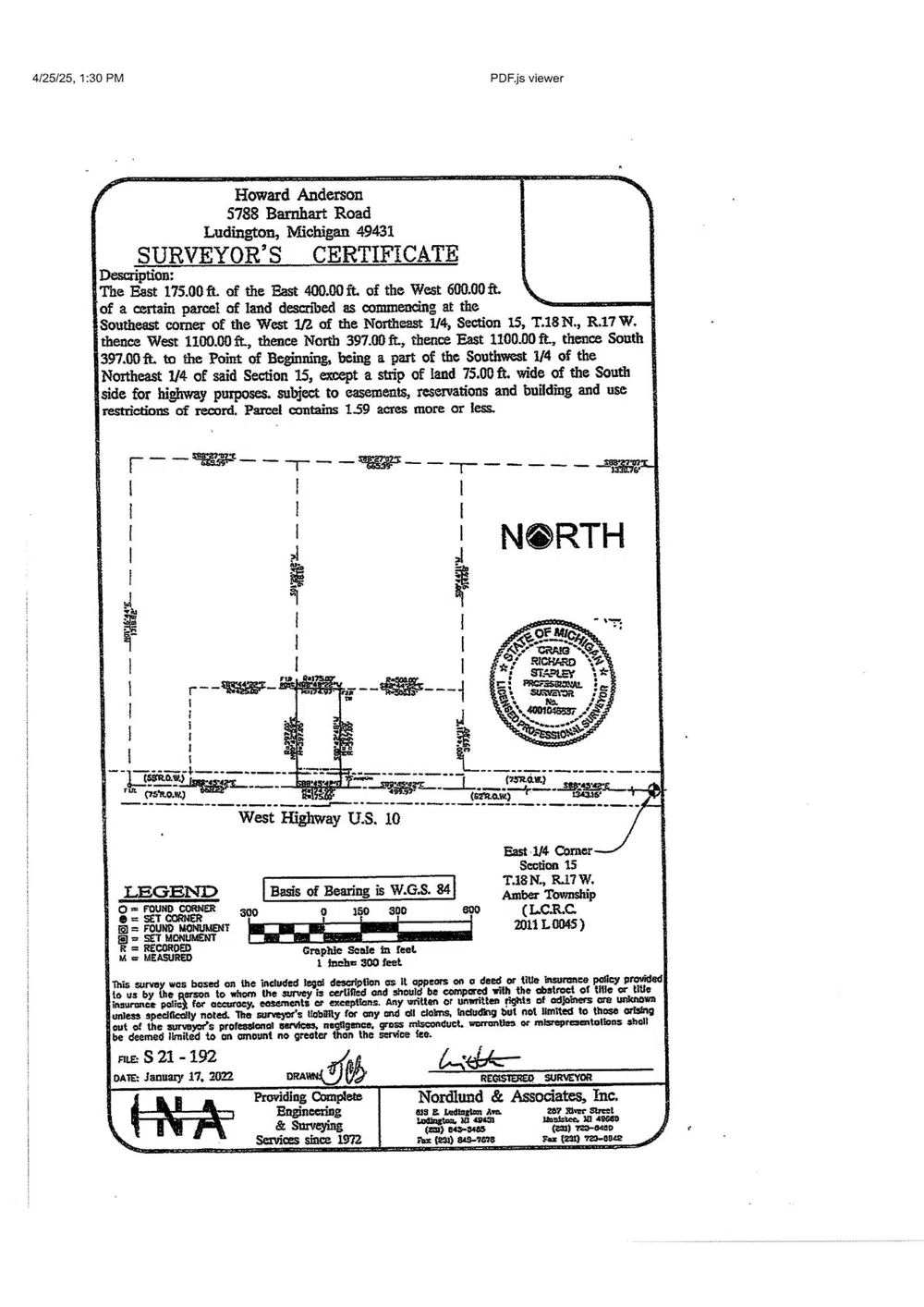 1892 W US 10 Scottville, MI 49454