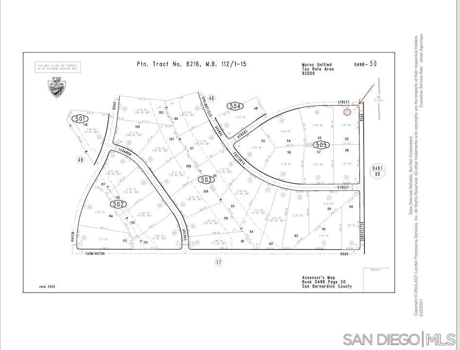 APN 0498-505-07-0000 San Bernardino, CA 92401