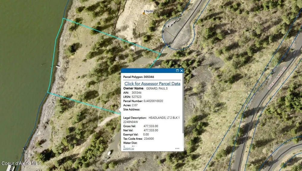 19XXX S HEADLANDS DRIVE Harrison, ID 83833