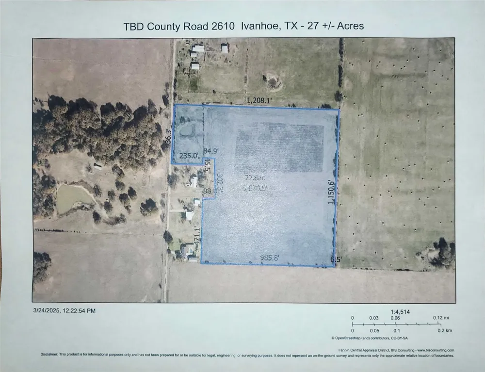 C. R. 2610 Ivanhoe, TX 75447