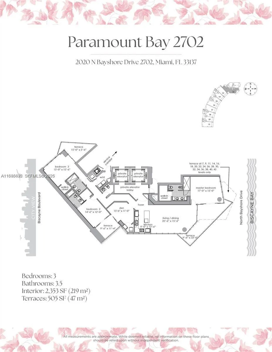2020 Bayshore Dr #2702 Miami, FL 33137