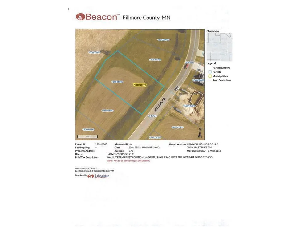 TBD ( Lot 4, Blk 1) 3rd Avenue SE Harmony, MN 55939
