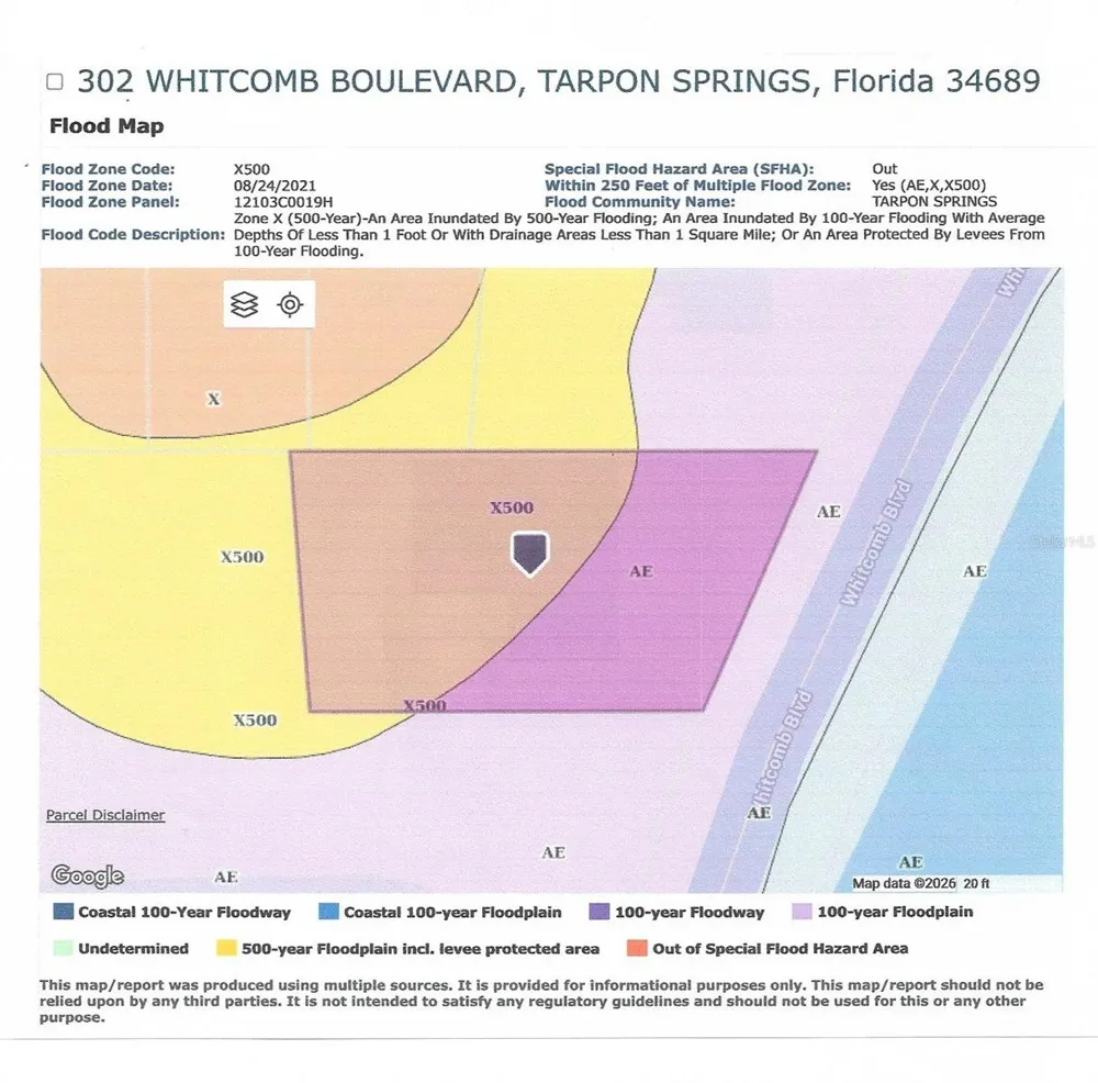 302 WHITCOMB BOULEVARD Tarpon Springs, FL 34689