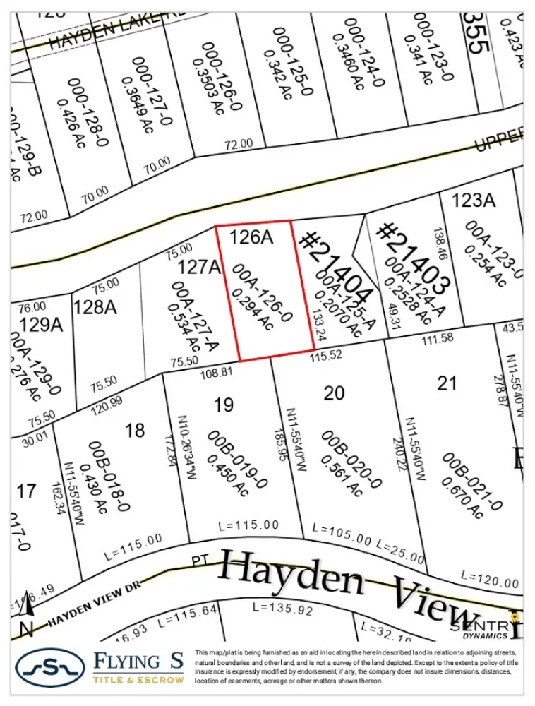 NKA E Upper Hayden Lake RD LT 126 Hayden, ID 83835