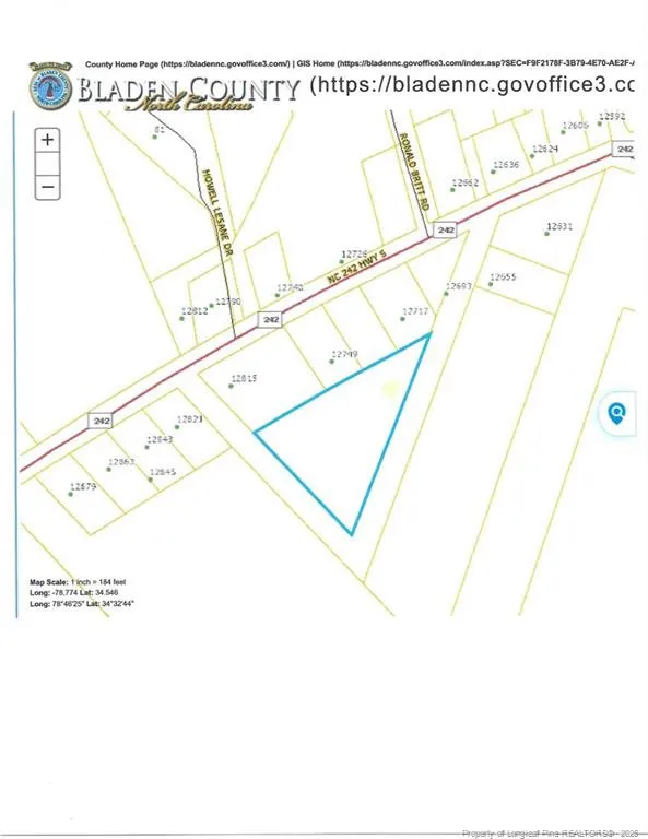 OFF NC 242 HWY S. Bladenboro, NC 28320