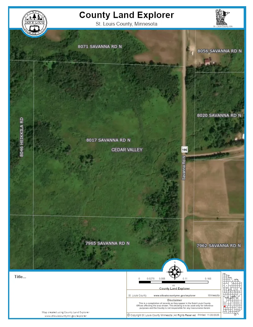8017 Savanna Road Floodwood, MN 55736