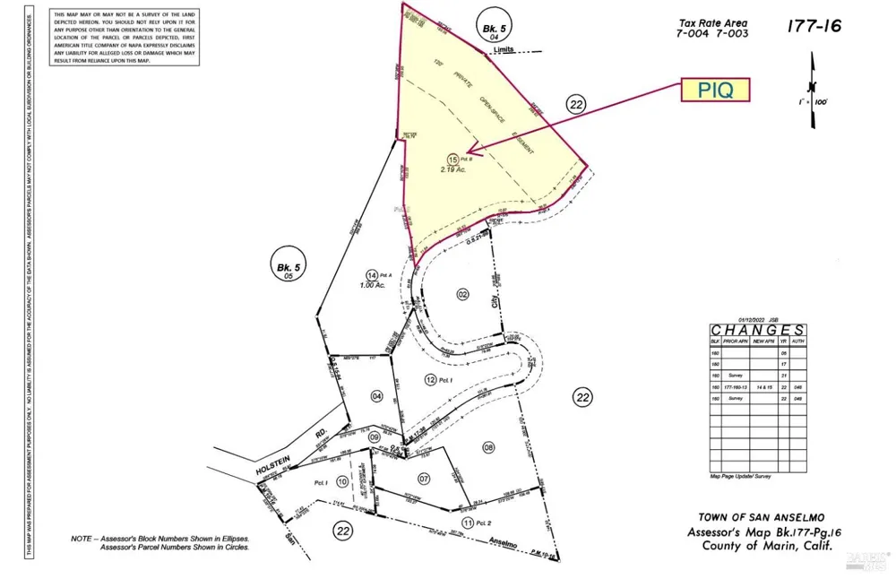 Holstein Road San Anselmo, CA 94960