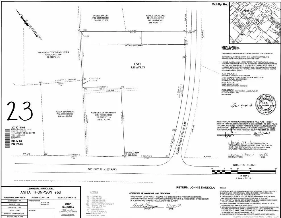 NC Highway 711 Pembroke, NC 28372