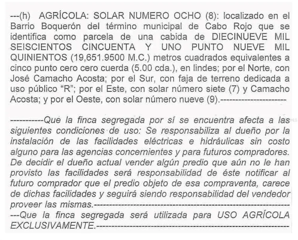 BOQUERON WARD SR 103 KM 11.9 NEAR BETANCES COMMUNITY #8 Cabo Rojo, PR 00623
