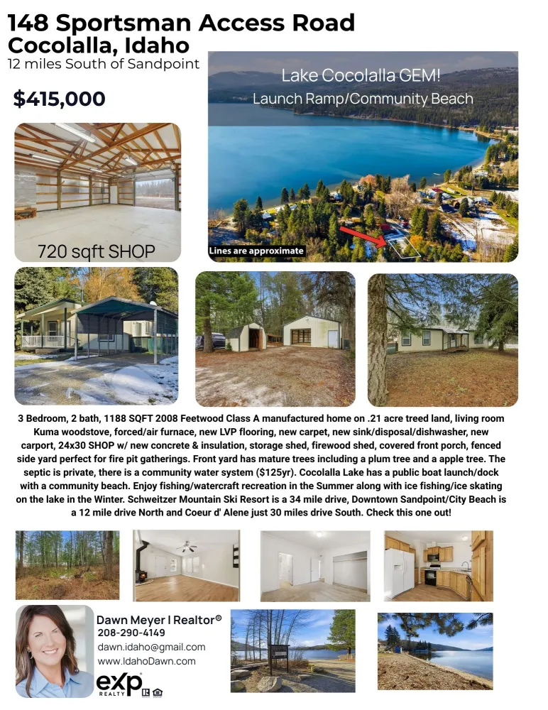 148 Sportsman Access Road Road Cocolalla, ID 83813