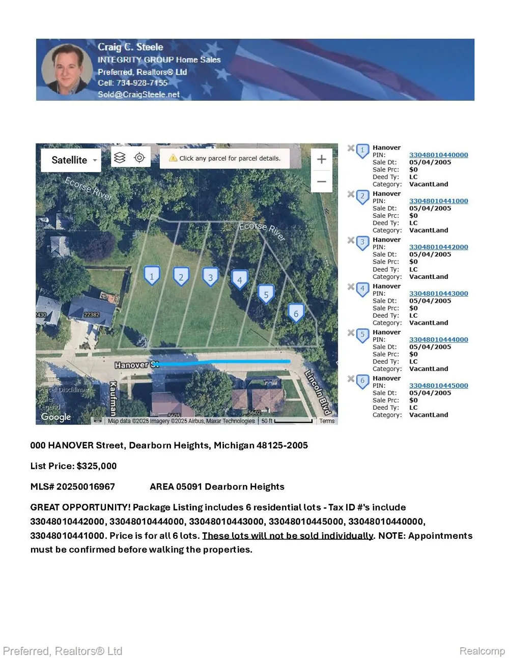 HANOVER STREET Dearborn Heights City, MI 48125