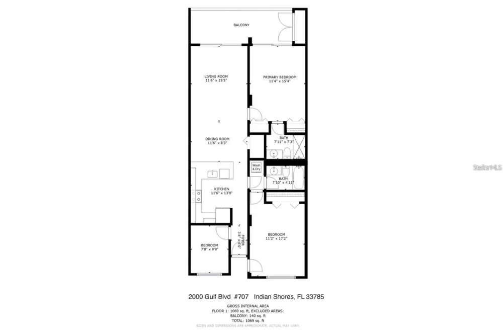 20000 GULF BOULEVARD #707 Indian Shores, FL 33785