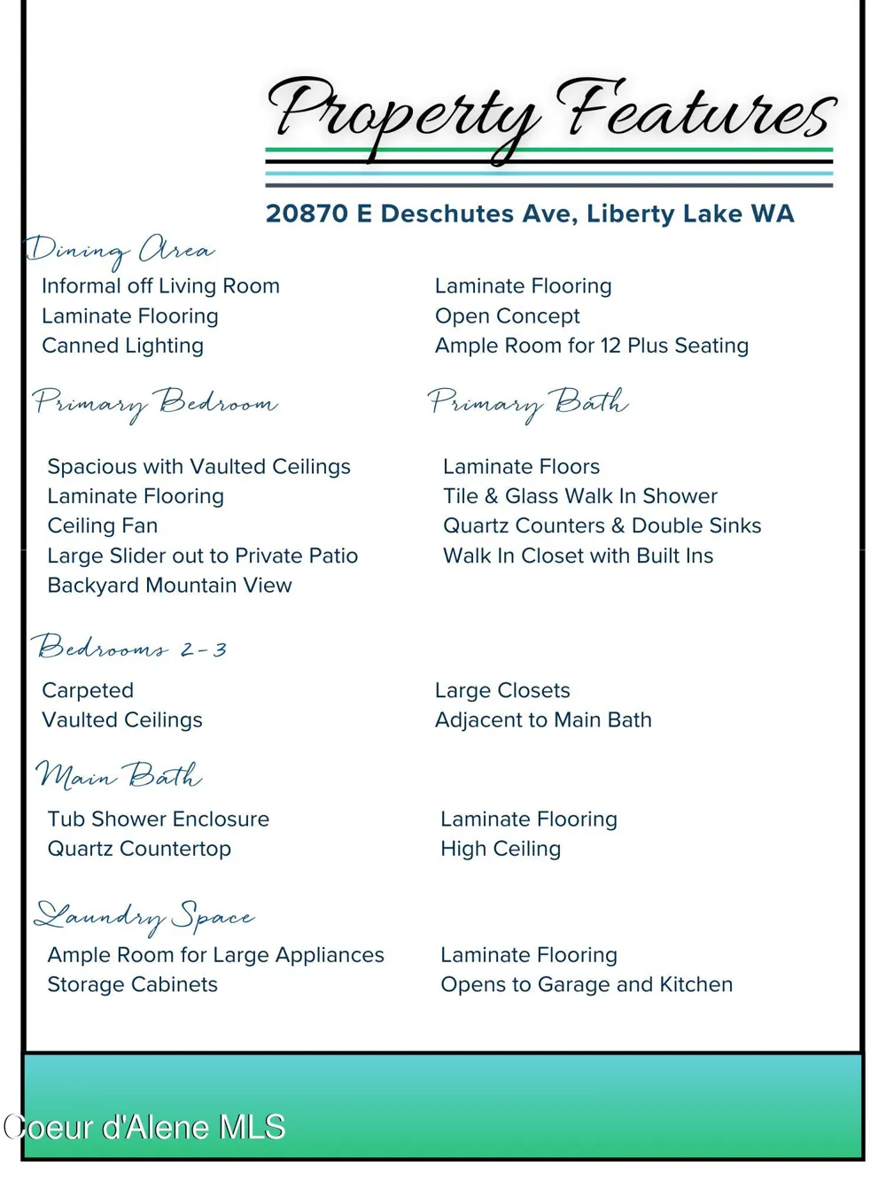 20870 E Deschutes Avenue Liberty Lake, WA 99016