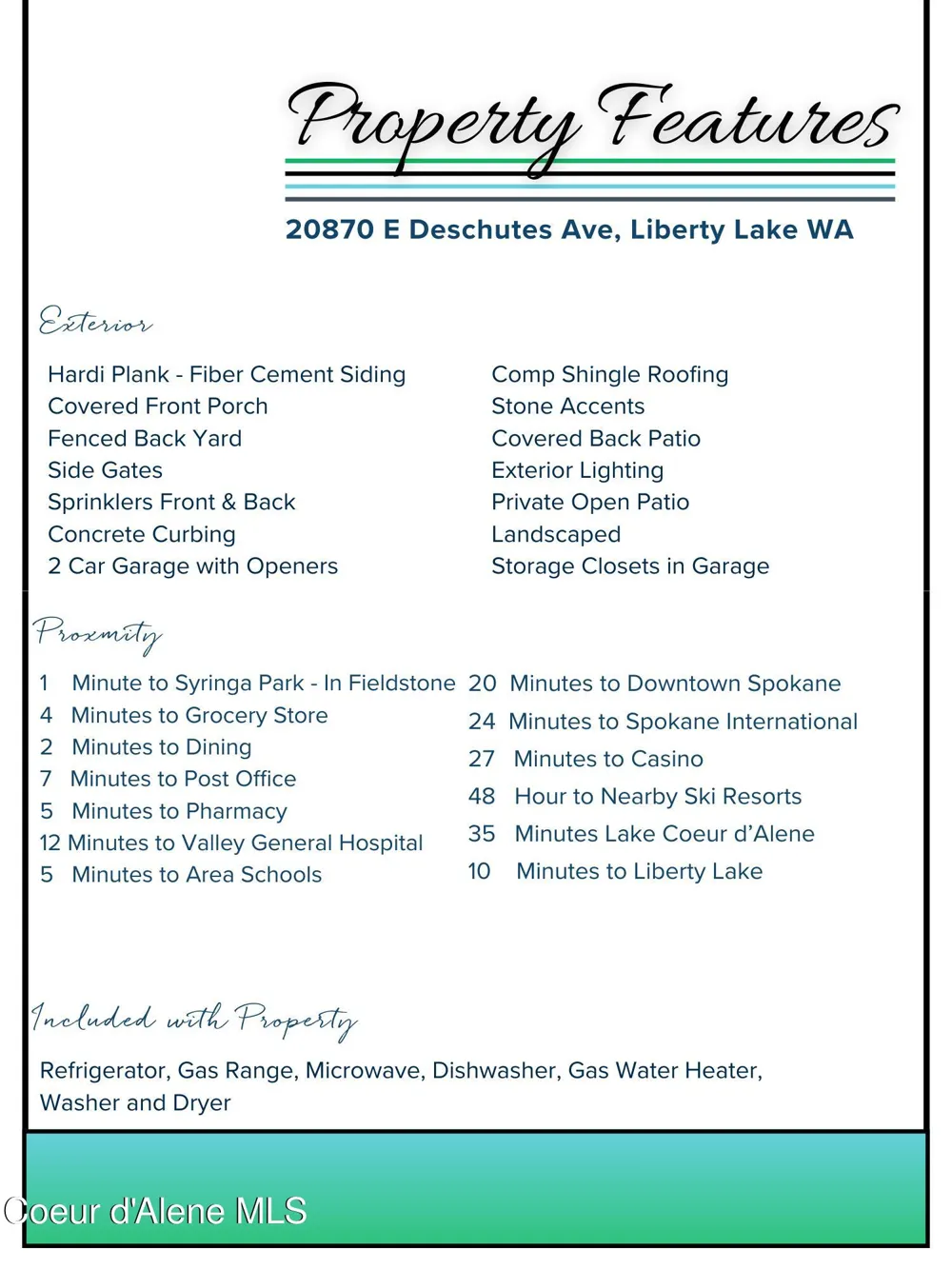 20870 E Deschutes Avenue Liberty Lake, WA 99016