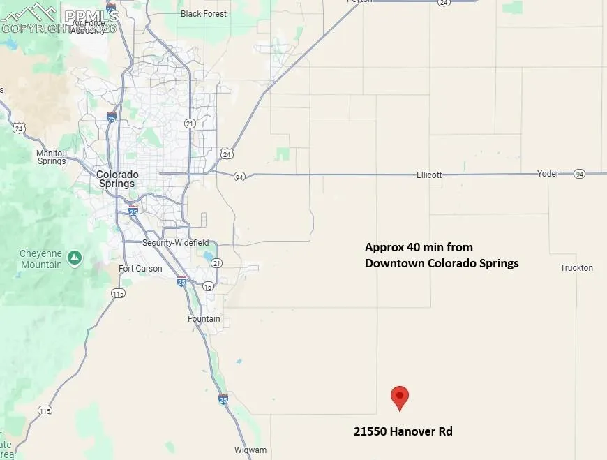 21550 Hanover Road Colorado Springs, CO 80928