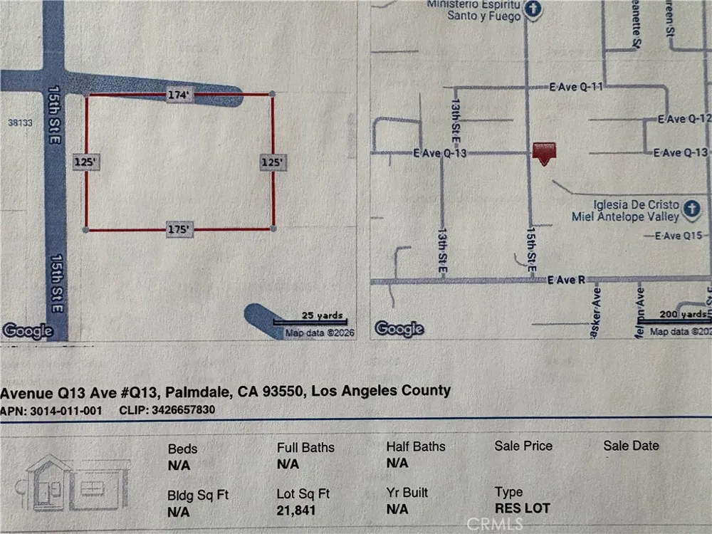 15 TH St Avenue E Palmdale, CA 93550