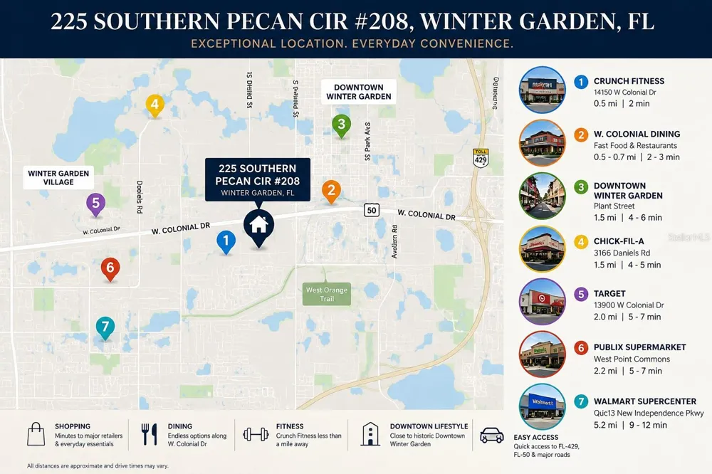 225 SOUTHERN PECAN CIRCLE #208 Winter Garden, FL 34787
