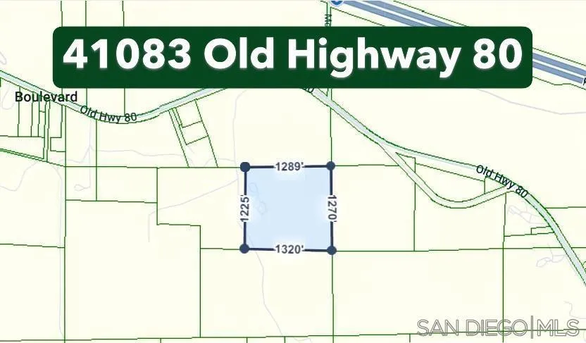 41083 Old Highway 80 Boulevard, CA 91905