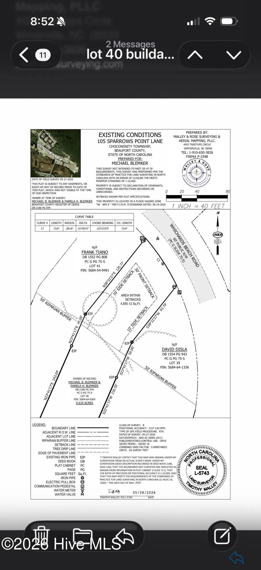Lot 40-40a Whichards Beach Road Chocowinity, NC 27817
