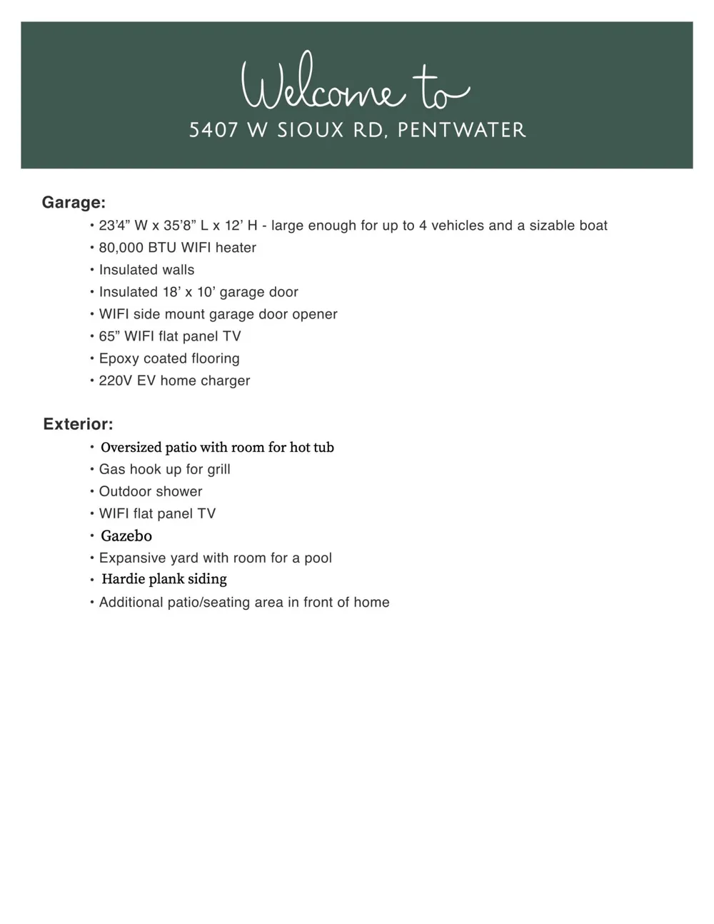 5407 W Sioux Road Pentwater Township, MI 49449