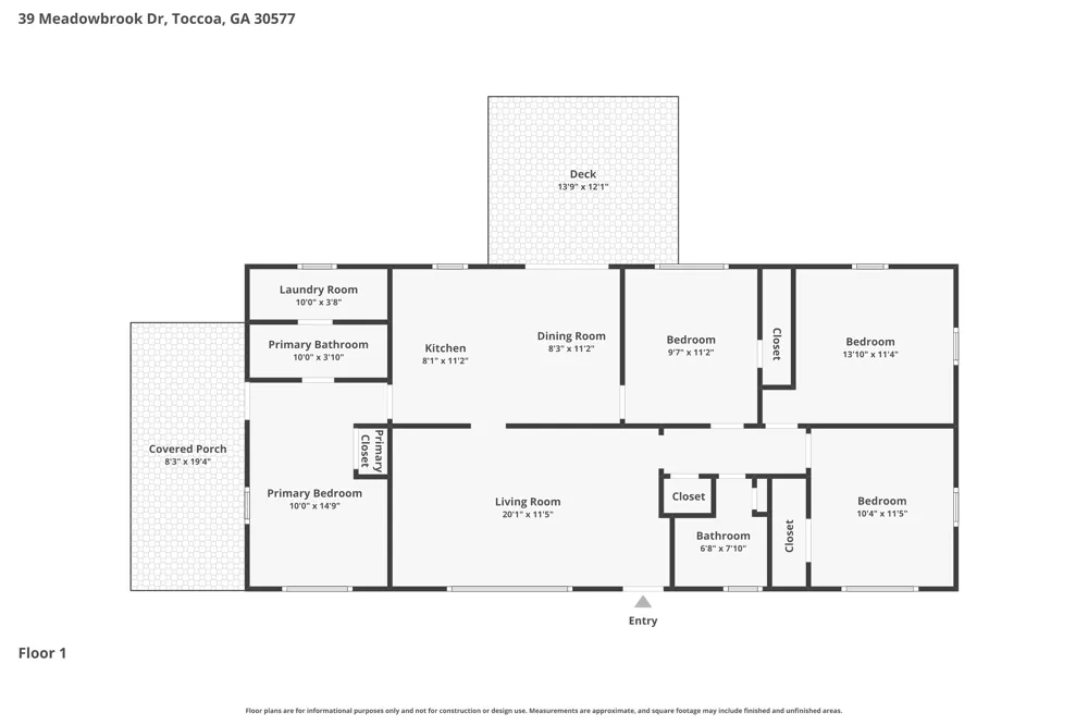 39 Meadowbrook DR Toccoa, GA 30577
