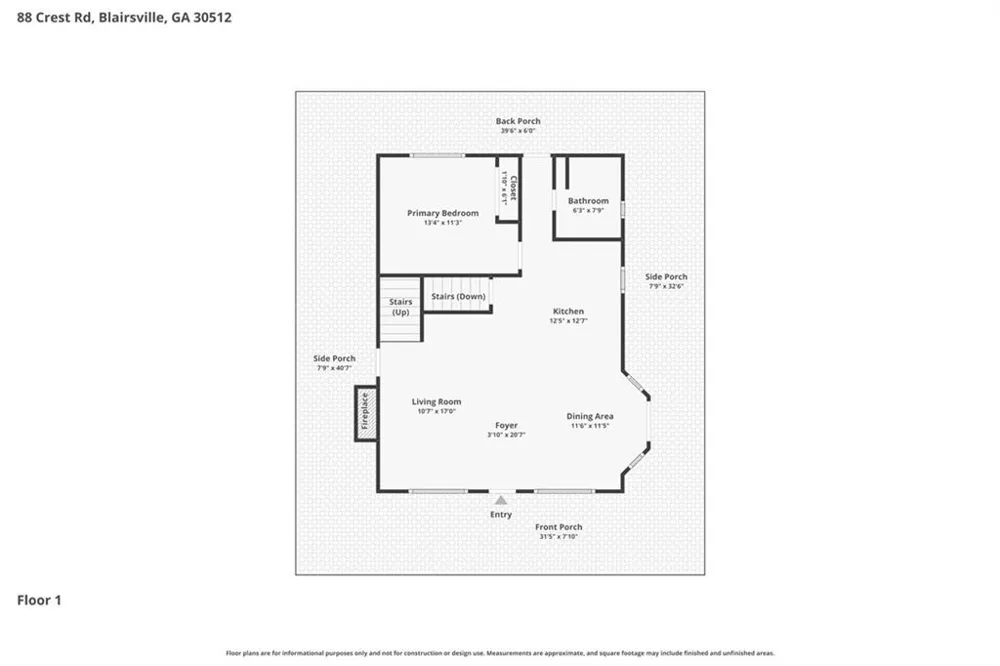 88 Crest Road Blairsville, GA 30512