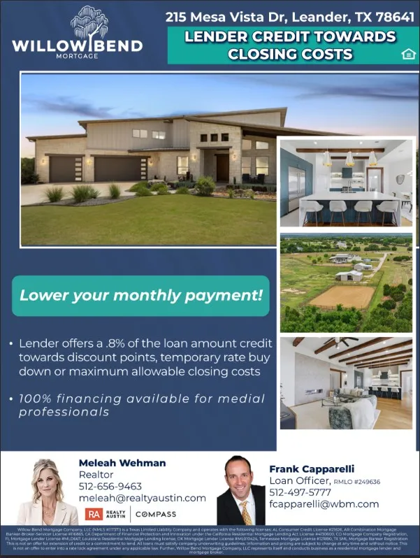215 Mesa Vista Drive Leander, TX 78641