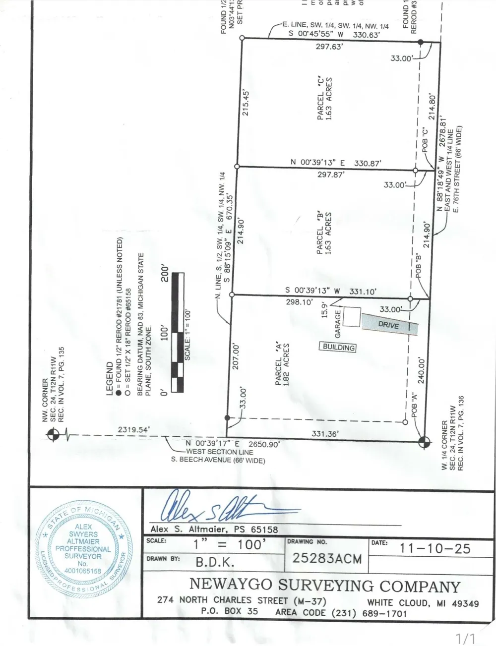 8821 E 76th Street #parcel B Howard City, MI 49329