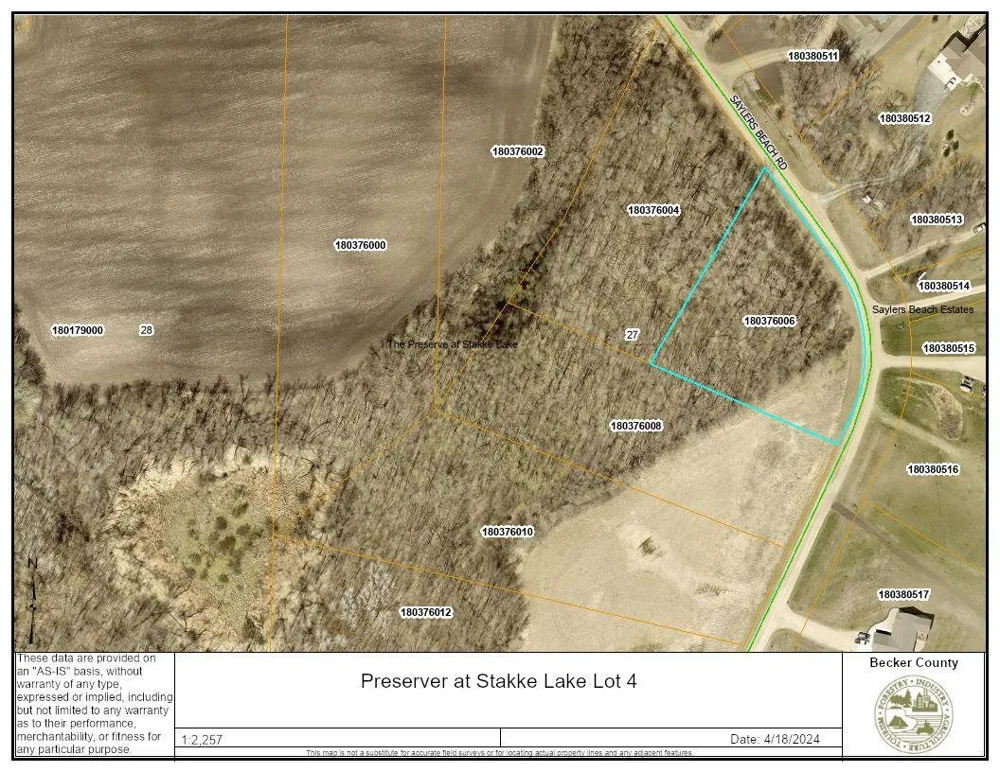 Lot 4 Saylers Beach Road Lake Park, MN 56554