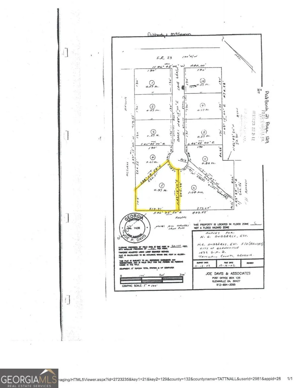 008 Barry Ln Lot # 5 Glennville, GA 30427
