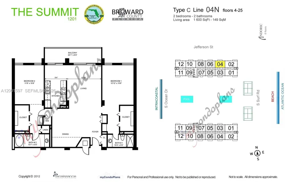 1201 S Ocean Dr #604N Hollywood, FL 33019