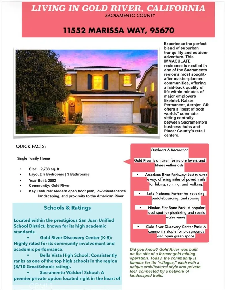 11552 Marissa Way Rancho Cordova, CA 95670
