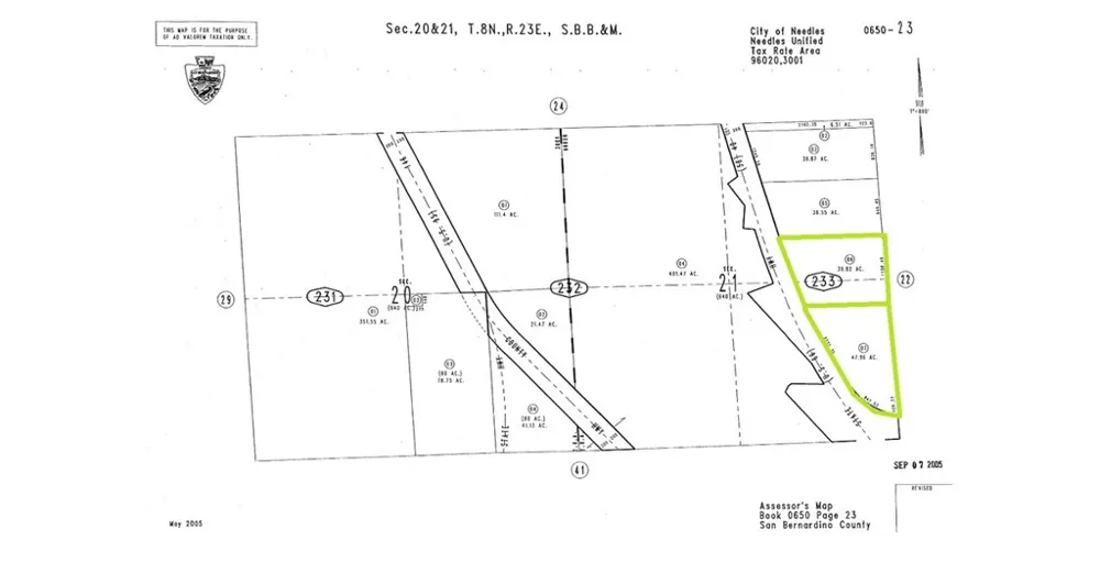 65023306 Interstate-40/Five Mile Road Needles, CA 92363