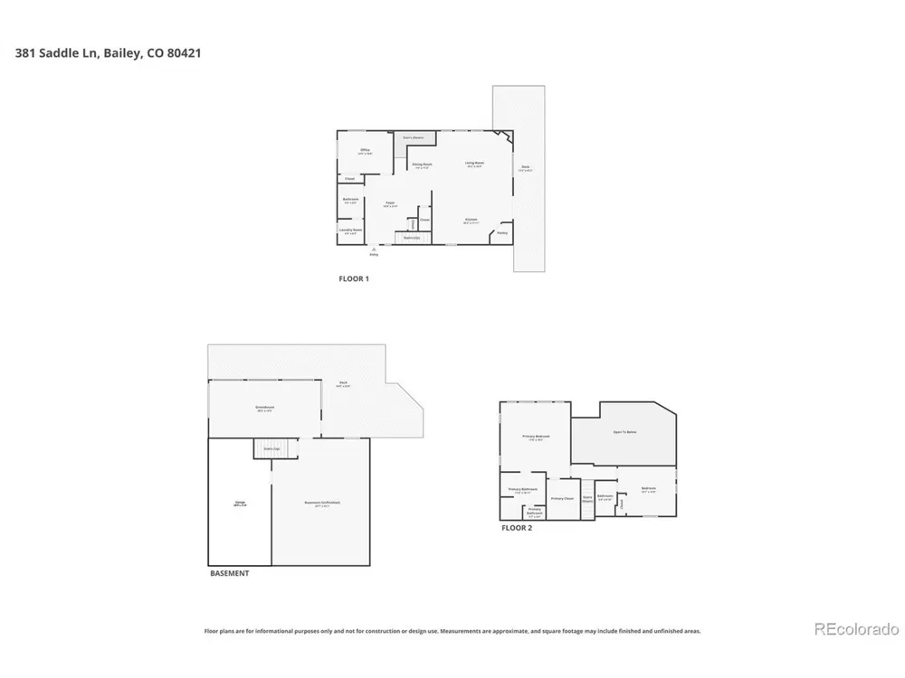 381 Saddle Lane Bailey, CO 80421