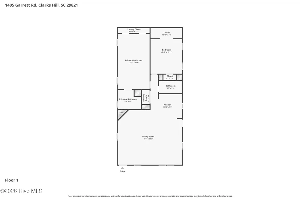 1405 Garrett Road Clarks Hill, SC 29821