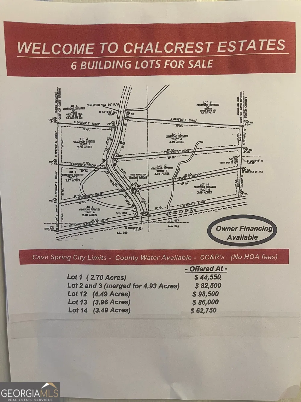 LOT 1 CHALCREST WAY Cave Spring, GA 30124