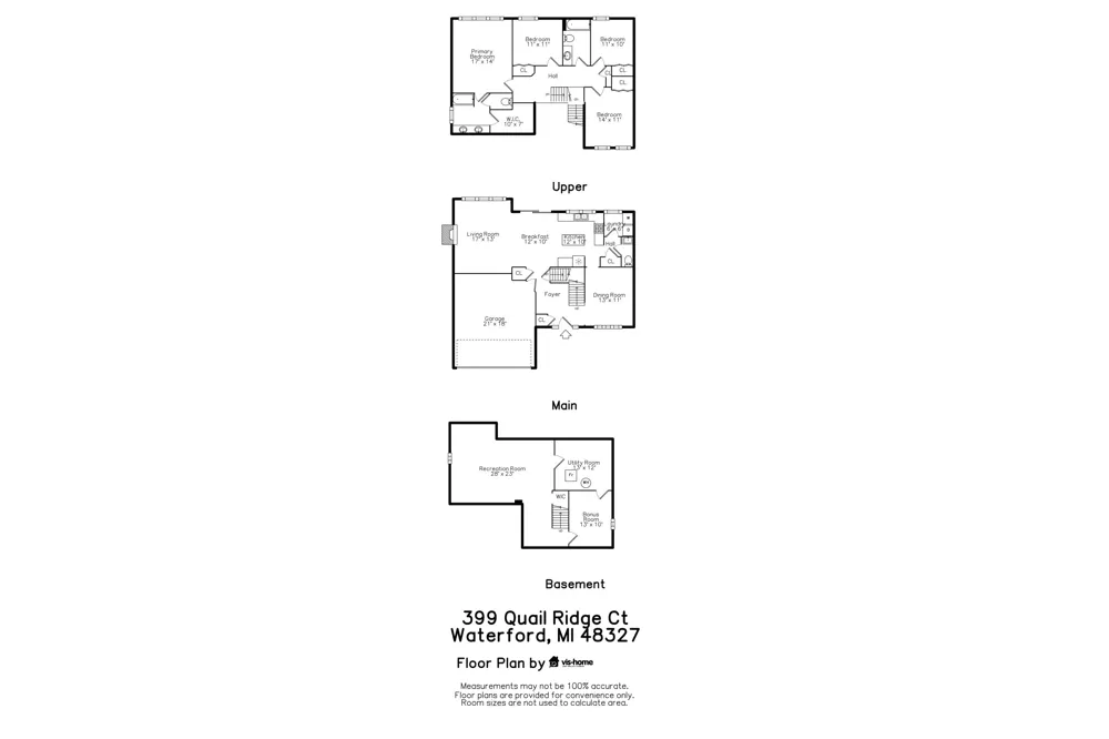 399 Quail Ridge Court Waterford, MI 48327