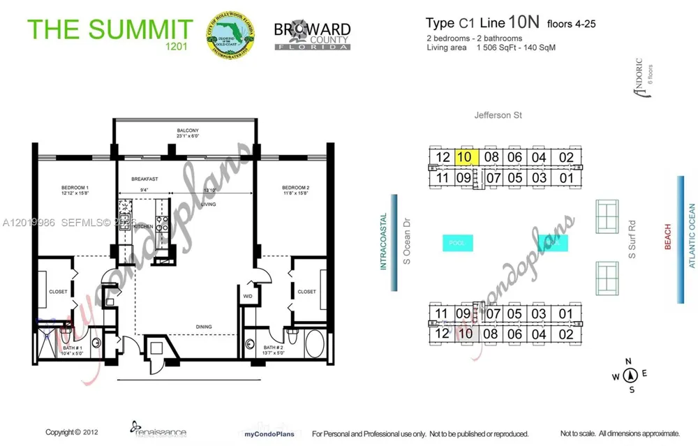1201 S Ocean Dr #610N Hollywood, FL 33019