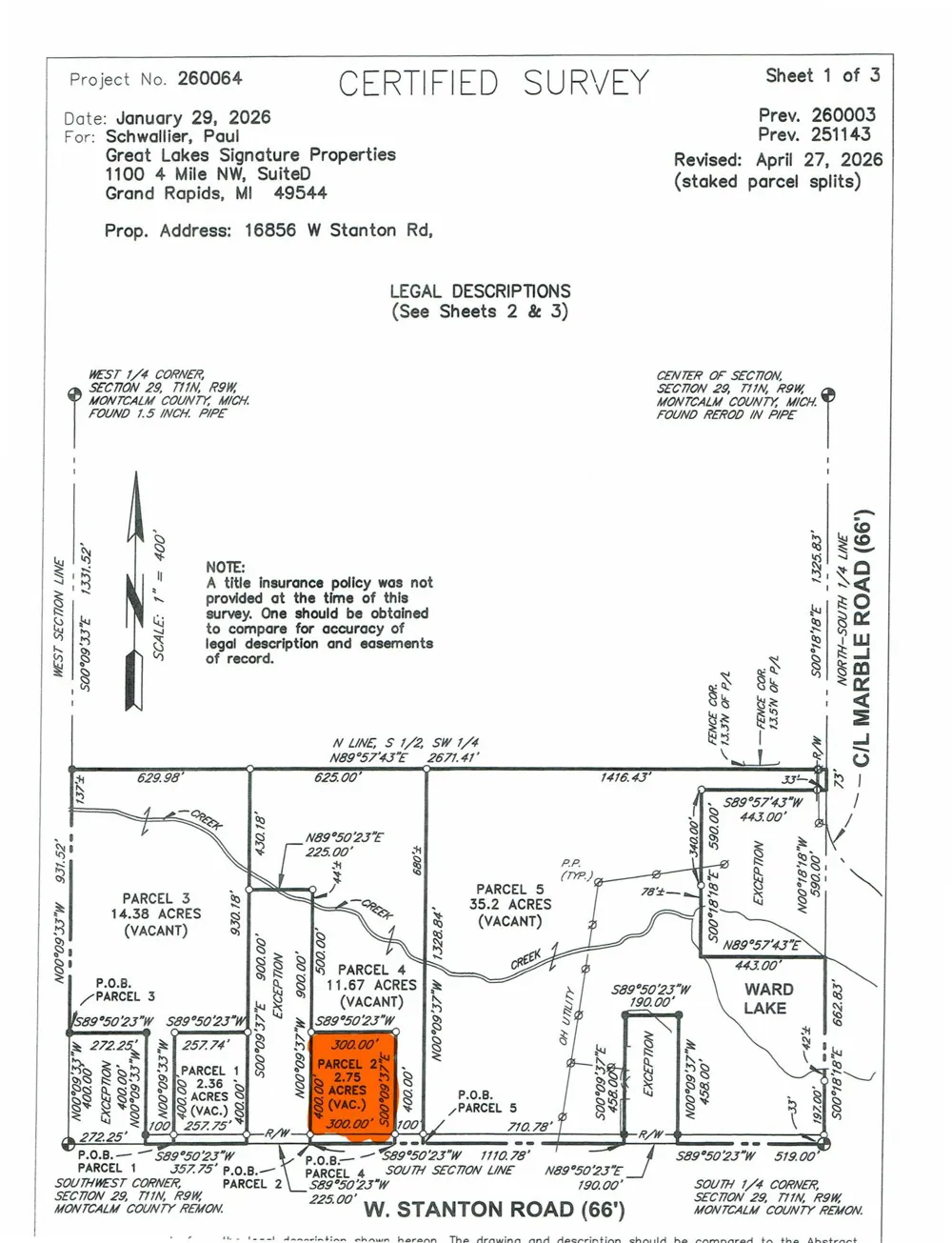 W Stanton Road #Parcel 2 Pierson, MI 49339