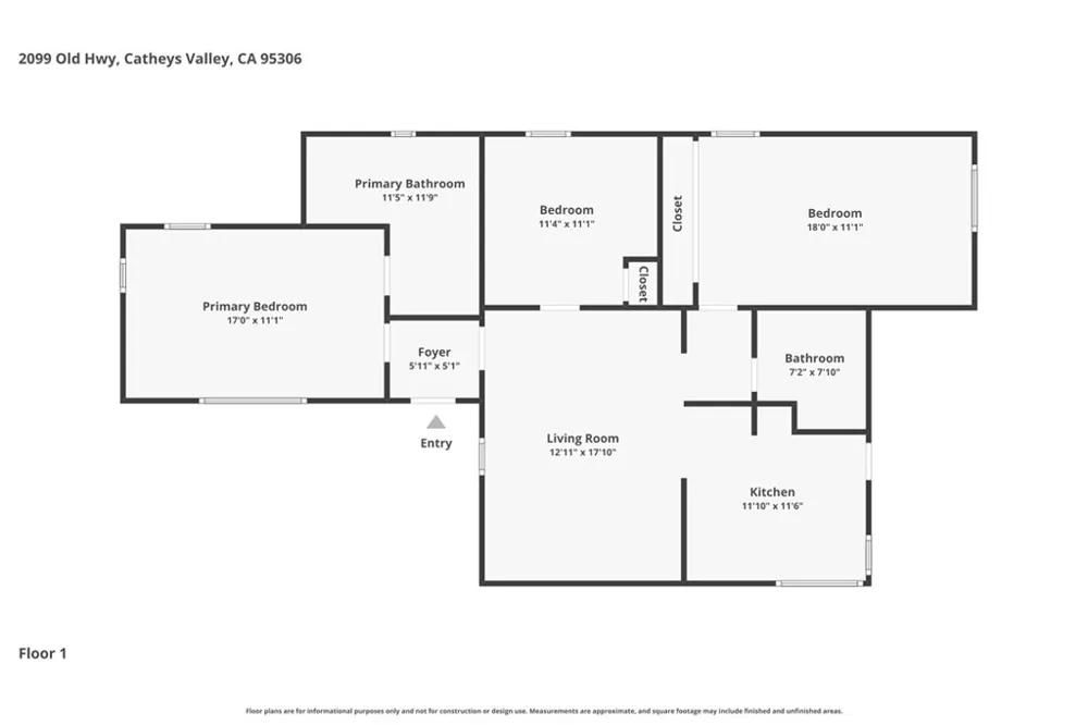 2099 Old Hwy Catheys Valley, CA 95306